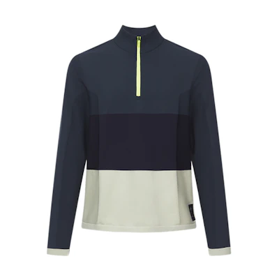 DESCENTE Paul Smith Half-Zip Pullover Sweatshirt Patchwork Design D3131XHT81