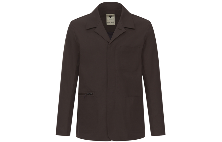 DESCENTE Paul Smith Woven Jacket in Solid Color with Collared Design D3131XJK81