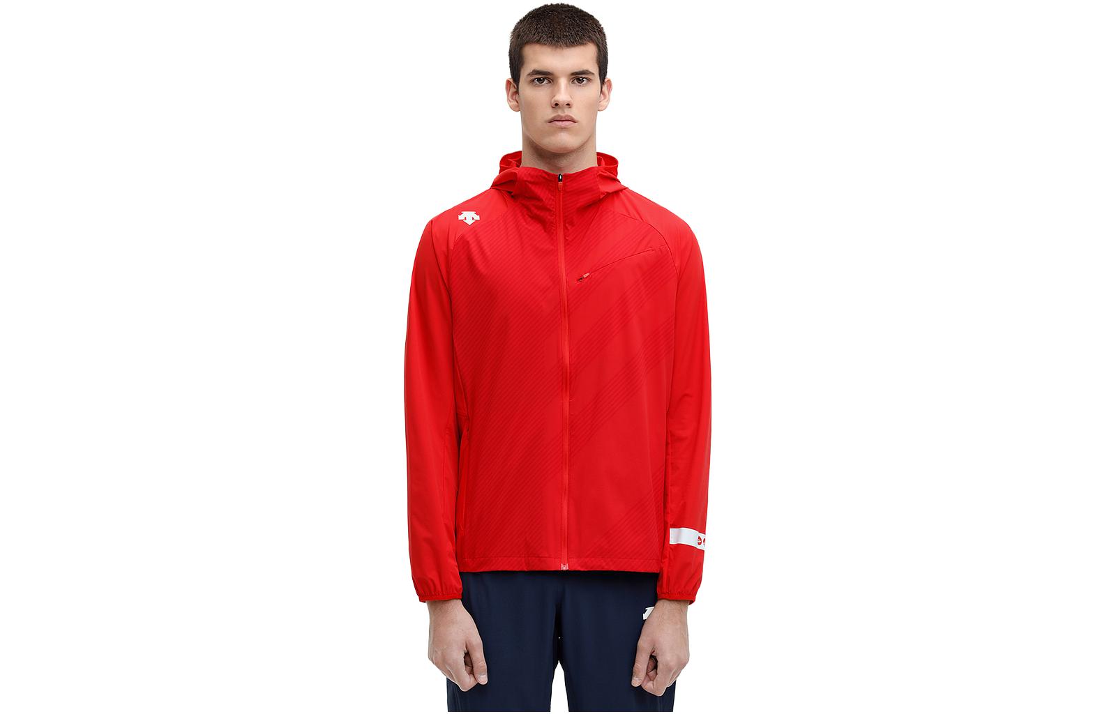 DESCENTE Swiss Triathlon Team Logo Lightweight Zip Hoodie Jacket - D1231RWB47