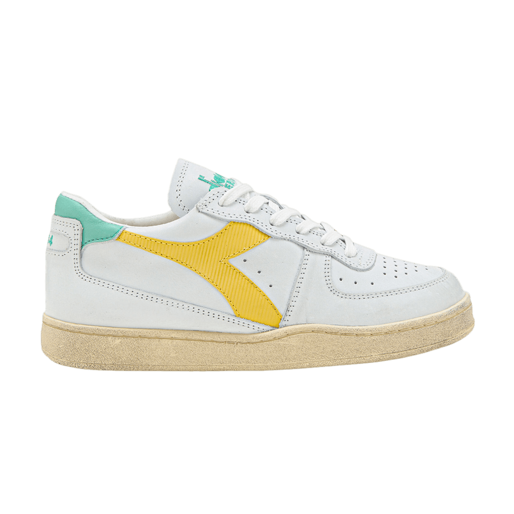 Diadora Mi Basket Low Used 'White Yellow Croms' 201-179043-C1682