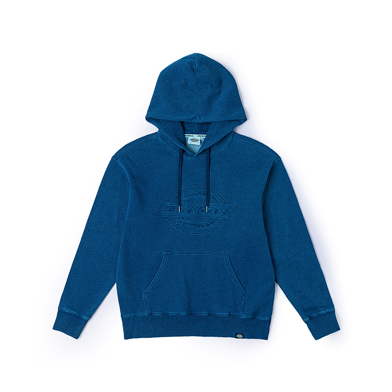 Dickies 3D Embossed Logo Hoodie Denim Blue Unisex DK0A87H1OMB