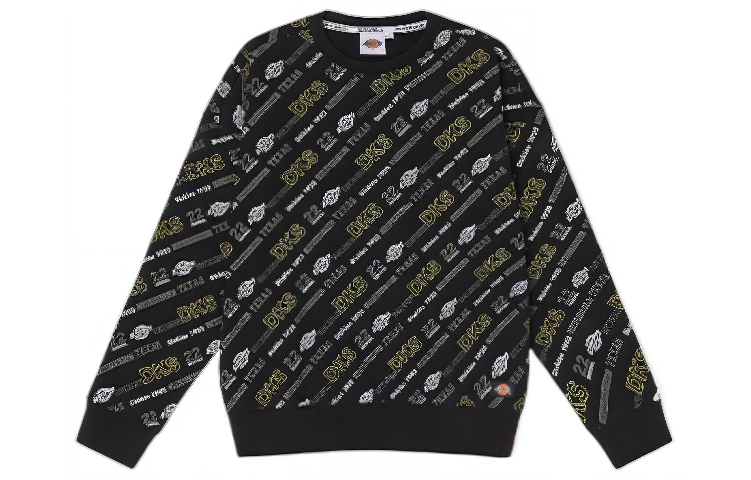 Dickies All-Over Print Crewneck Sweatshirt Unisex Black DK011262E54