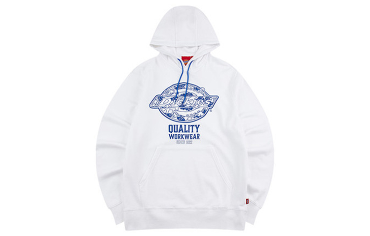 Dickies Asymmetric Letter Print Long-Sleeve Sweatshirt White DK008231C4D