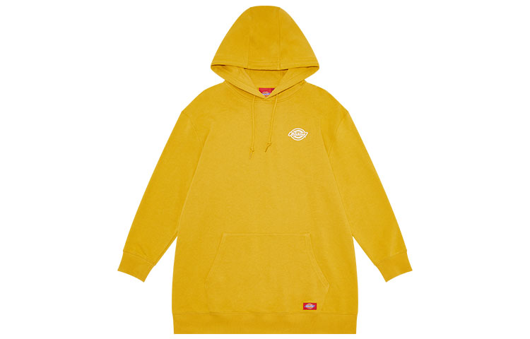 Dickies Back Text Print Hoodie Unisex Mustard Yellow DK009590C01