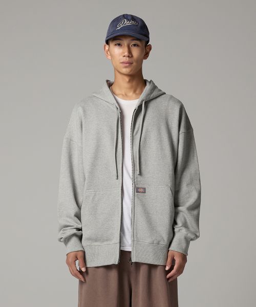 Dickies Basic Logo Hoodie Zip-Up Melange Gray DIKU252LRZH003GR0