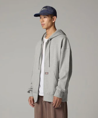 Dickies Basic Logo Hoodie Zip-Up Melange Gray DIKU252LRZH003GR0 Order Dickies Basic Logo Hoodie Zip-Up Melange Gray DIKU252LRZH003GR0