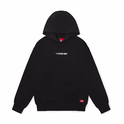Dickies Big Logo Print Hoodie Unisex Black DK010560BLK