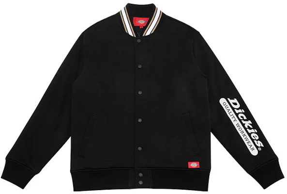 Dickies 黑色棒球領印花袖加絨保暖外套 DK008131BLK Buy Dickies 黑色棒球領印花袖加絨保暖外套 DK008131BLK
