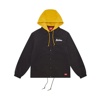 Dickies Black Casual Jacket with Back Logo Print and Layered Design DK009582BLK