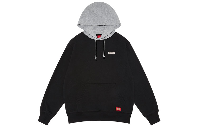 Dickies Black Contrast Stitch Embroidered Hoodie Unisex DK009566BLK