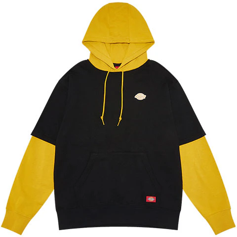 dickies-black-dual-layer-color-block-logo-hoodie-unisex-dk-009584-blk