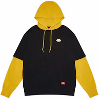 Dickies Black Dual-Layer Color Block Logo Hoodie Unisex DK009584BLK Dickies Black Dual-Layer Color Block Logo Hoodie Unisex DK009584BLK