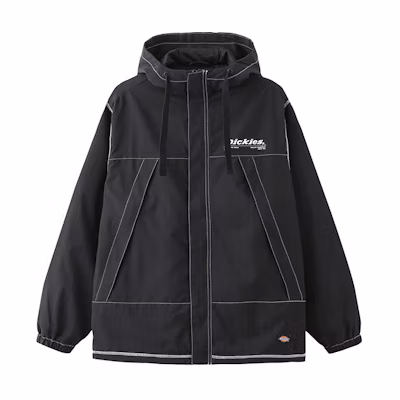Dickies Black Hooded Zip-Up Jacket Long Sleeve DK008024BLK1