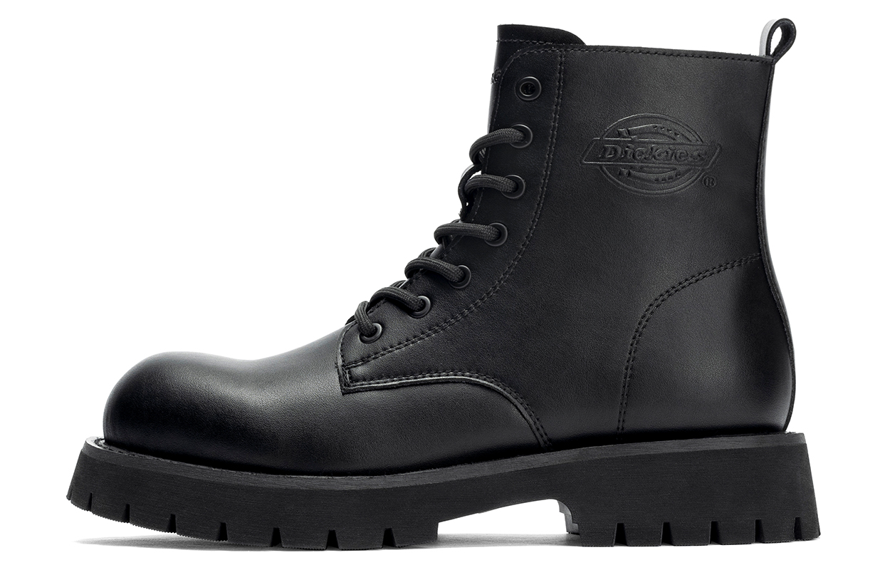 Dickies Black Leather Outdoor Martin Boots – Warm, Durable, Stylish, 14cm. 243M50LXS94A Black Color