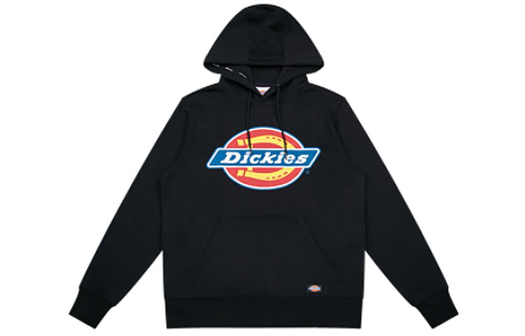 Dickies Black Logo Print Hoodie DK008715BLK