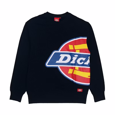 Dickies Black Logo Side Print Loose Fit Long Sleeve Sweatshirt DK008189BLK