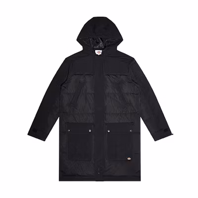 Dickies Black Mid-Length Thick Hooded Jacket DK009481BLK