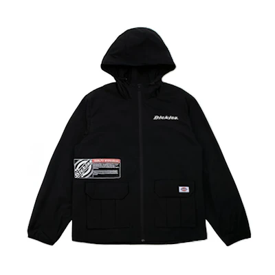 Dickies Black Multi-Pocket Printed Zip Hoodie Jacket DK008021BLK1