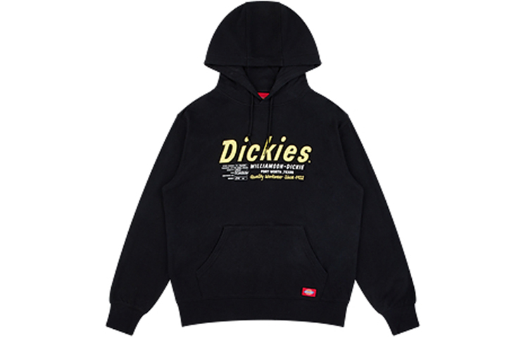Dickies Black Oversized Letter Print Hoodie Long Sleeve Sweatshirt DK008876BLK
