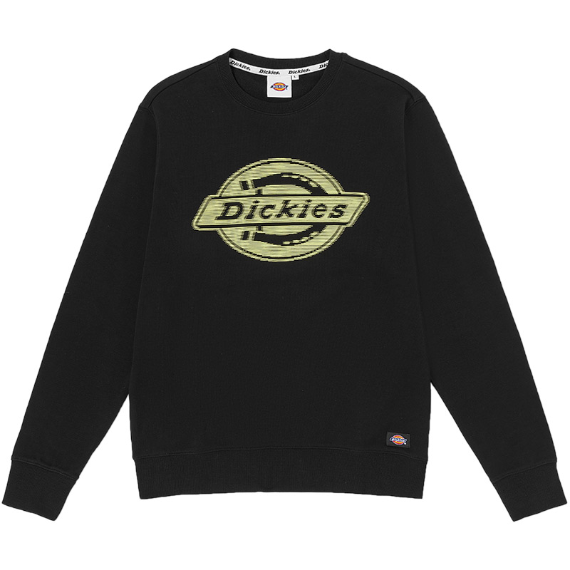 Dickies Black Pullover Sweatshirt with Front Logo Print DK011519BLK