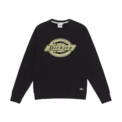 Dickies Black Pullover Sweatshirt with Front Logo Print DK011519BLK
