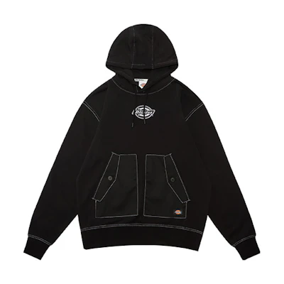 Dickies Black Pullover Sweatshirt with Logo Embroidery & Large Pocket DK009447BLK
