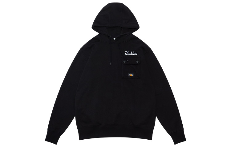 Dickies Black Solid Color Hoodie with Front Pocket DK009446BLK
