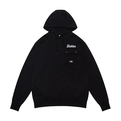Dickies Black Solid Color Hoodie with Front Pocket DK009446BLK