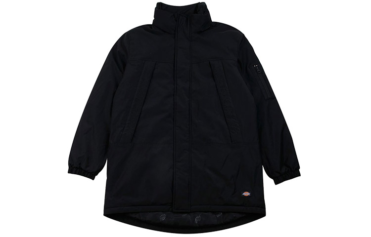 Dickies Black Solid Color Stand Collar Long Sleeve Casual Jacket DK008019BLK