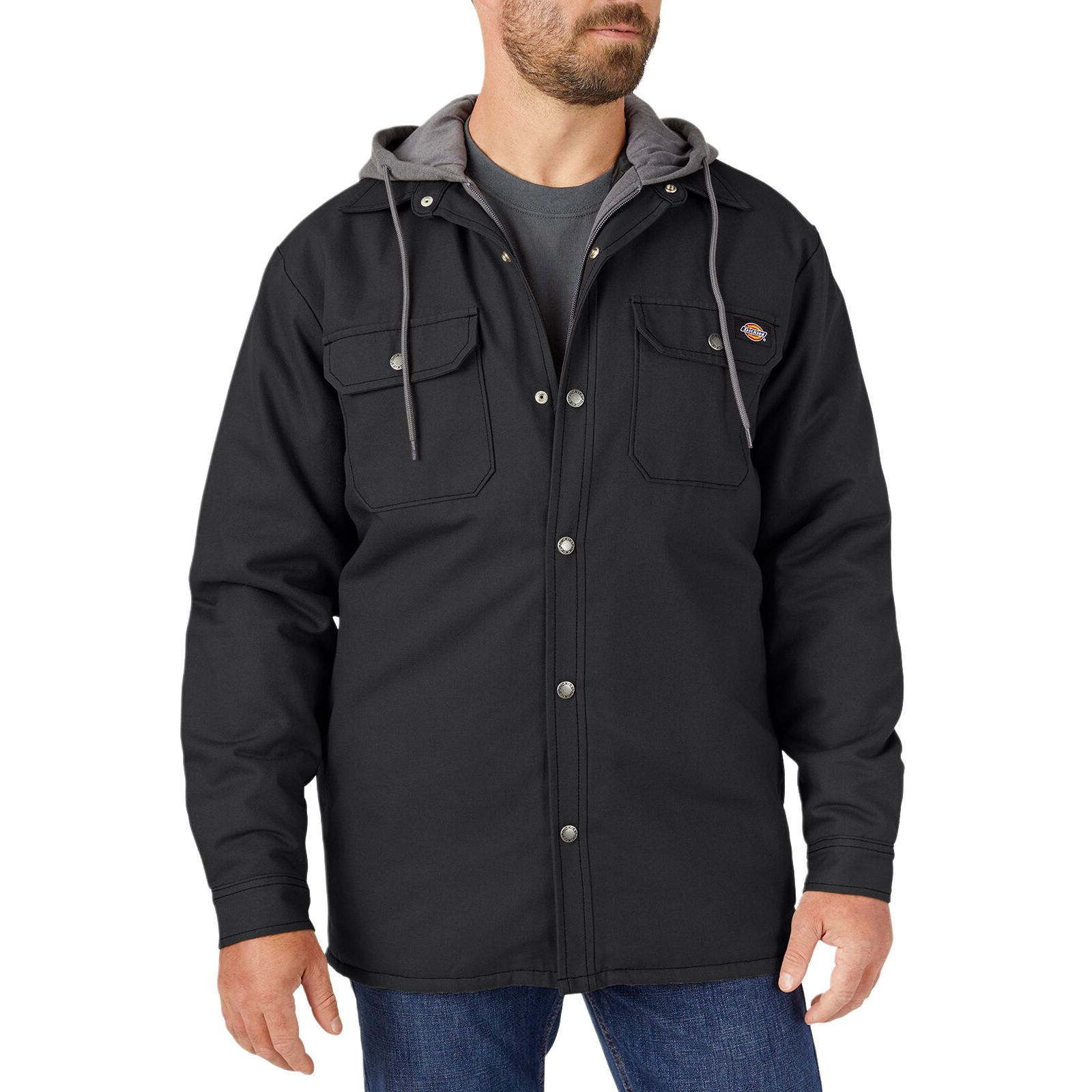 Dickies Black Solid Comfortable Loose Fit Hoodie Jacket TJ213-BK