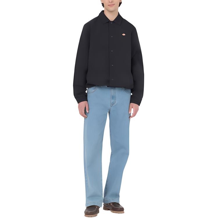 Dickies Black Solid Snap Button Drawstring Hem Jacket TJR31-BKX