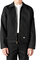 Dickies Black Solid Zip-Up Loose-Fit Jacket with Collar JT75-BK Dickies Black Solid Zip-Up Loose-Fit Jacket with Collar JT75-BK