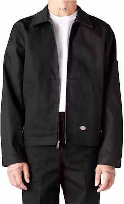 Dickies Black Solid Zip-Up Loose-Fit Jacket with Collar JT75-BK Buy Dickies Black Solid Zip-Up Loose-Fit Jacket with Collar JT75-BK
