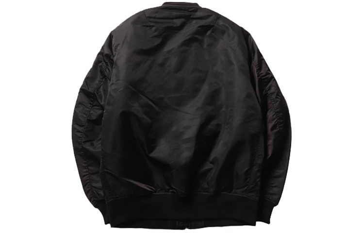 Lookbook 迪克斯黑色學院風夾克，亮色羅紋飾邊 DK007003CC2