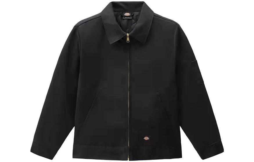 Dickies Black Windproof Utility Zip Jacket with Turn-down Collar TJ15-CC2