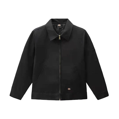 Dickies Black Windproof Utility Zip Jacket with Turn-down Collar TJ15-CC2