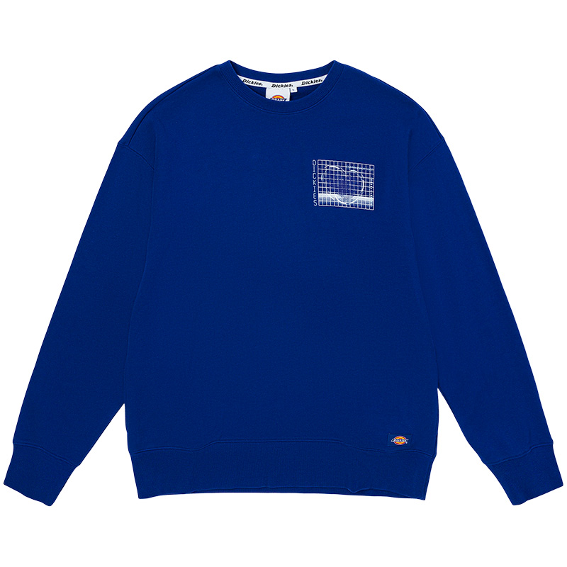 Dickies Blue Unisex Crewneck Sweatshirt with Graphic Print Design DK011044SOB