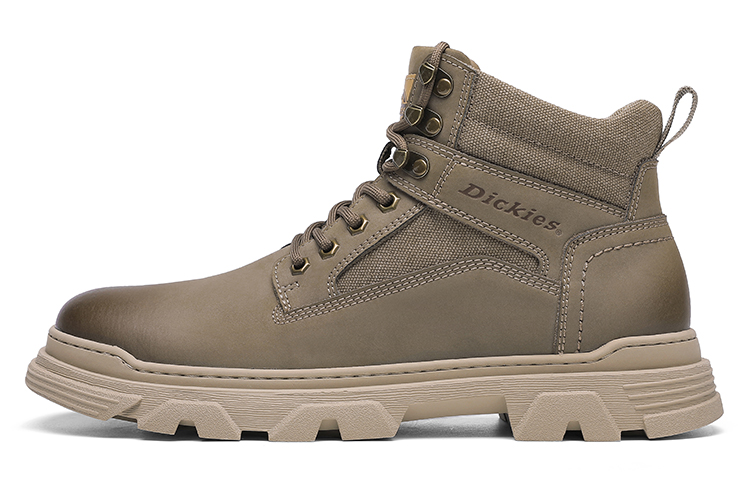 Dickies Brown Green Mid-Cut Outdoor Boots Retro Minimalist Style. 224M50LXS13C Brown-Green