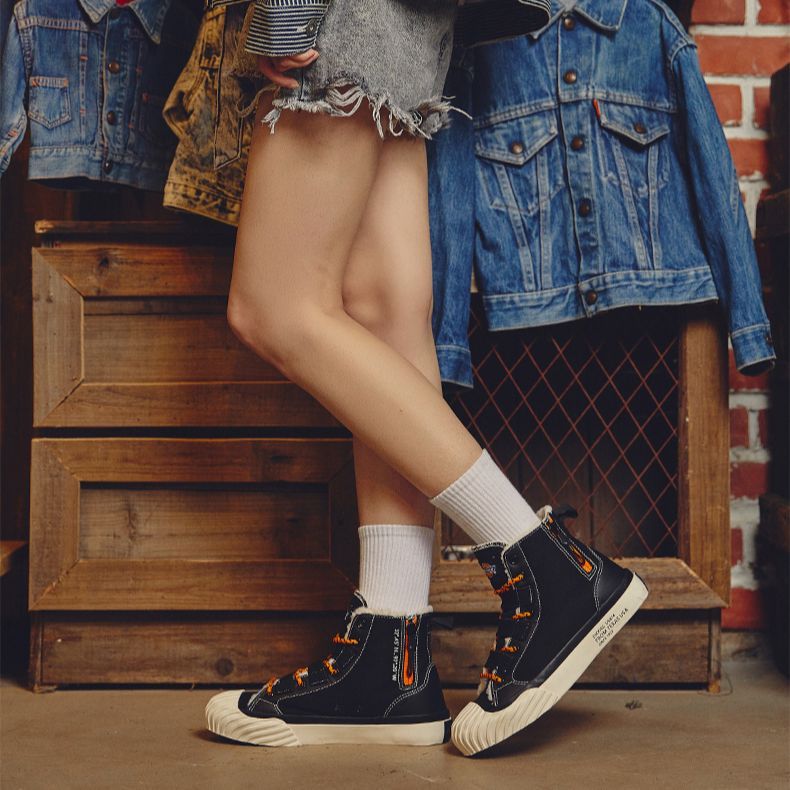 Details for Dickies Canvas Sneaker 'Fleece-Lined Black' 204N50LXS52M