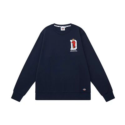 Dickies Cartoon Tiger Crewneck Sweatshirt Unisex Deep Navy Blue DK009713CG7