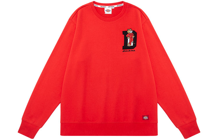 Dickies Cartoon Tiger Crewneck Sweatshirt Unisex Red DK009713A70