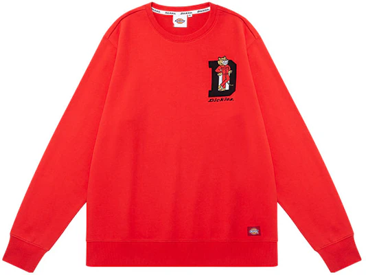 ディッキーズ カートゥーンタイガー クルーネックスウェットシャツ ユニセックス レッド DK009713A70 Buy ディッキーズ カートゥーンタイガー クルーネックスウェットシャツ ユニセックス レッド DK009713A70