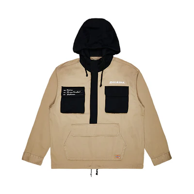 Dickies Casual Letter Print Multi-Pocket Hoodie Jacket Khaki DK008022-CH1