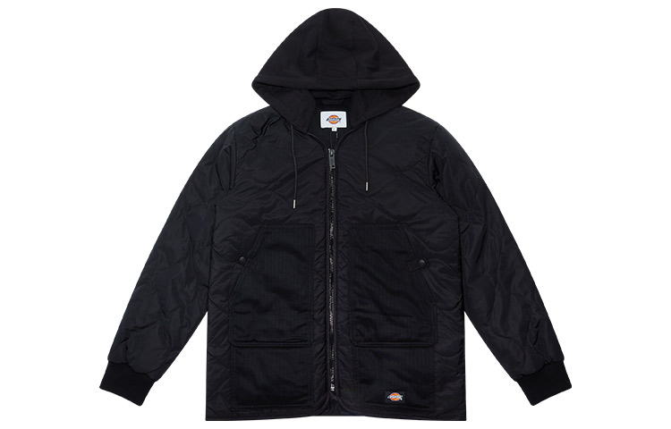 Dickies Casual Patchwork Pocket Hoodie Jacket Black DK009465BLK
