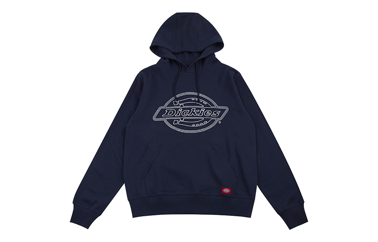Dickies Chain Embroidered Hoodie Navy Blue Long Sleeve DK008151B29