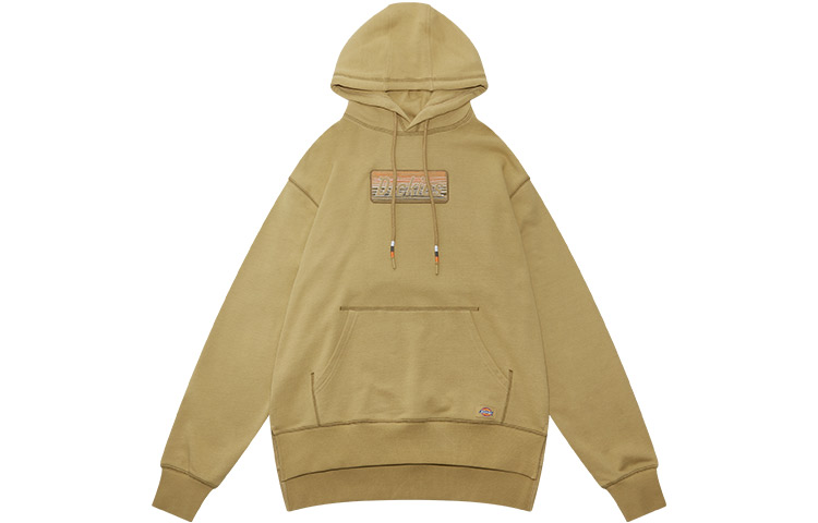 Dickies Chest Logo Printed Hoodie Unisex Khaki Color DK009489KHK
