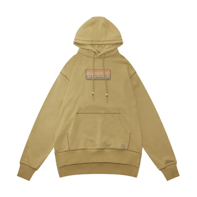 Dickies Chest Logo Printed Hoodie Unisex Khaki Color DK009489KHK