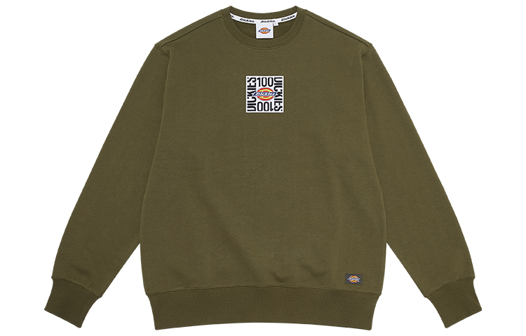 Dickies Chest Patch Logo Crewneck Sweatshirt Unisex Military Green DK010129MGR