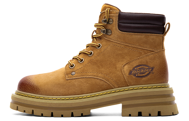 Dickies Classic High-Top Platform Martin Boots for Men 224M50LXS59 Yellow Ochre Soil