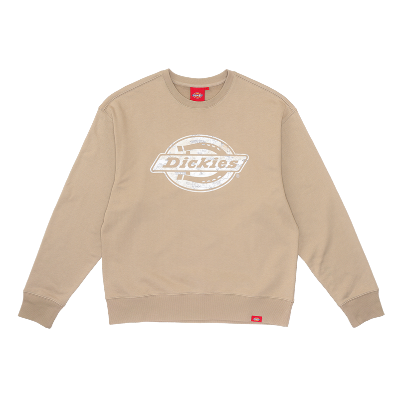 Dickies Classic Logo Printed Crewneck Sweatshirt Khaki DK012594CH1